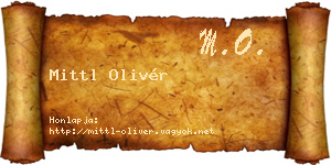 Mittl Olivér névjegykártya